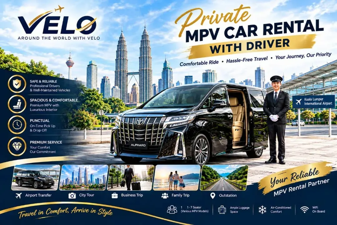 VELO private MPV car rental with driver